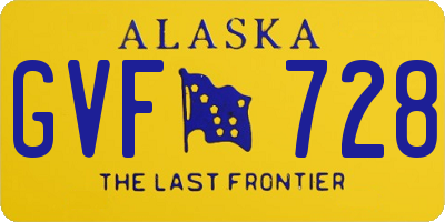 AK license plate GVF728