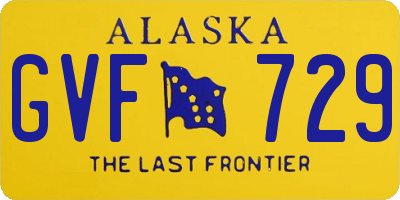 AK license plate GVF729