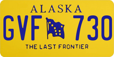 AK license plate GVF730