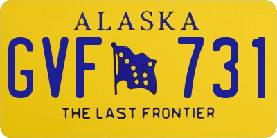 AK license plate GVF731