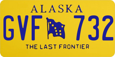 AK license plate GVF732