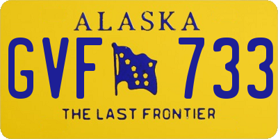 AK license plate GVF733