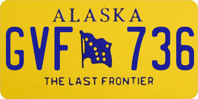 AK license plate GVF736