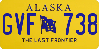 AK license plate GVF738