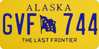 AK license plate GVF744