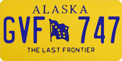 AK license plate GVF747