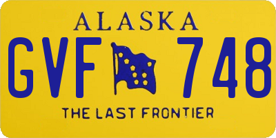 AK license plate GVF748