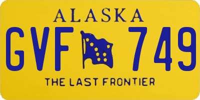 AK license plate GVF749