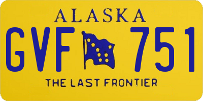 AK license plate GVF751