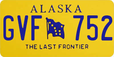 AK license plate GVF752