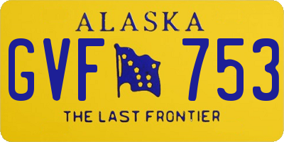 AK license plate GVF753