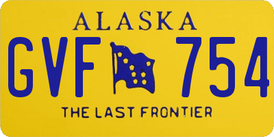 AK license plate GVF754