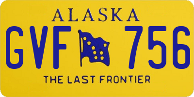 AK license plate GVF756