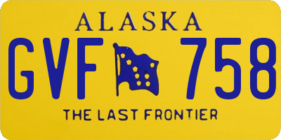 AK license plate GVF758