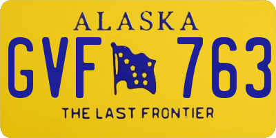 AK license plate GVF763