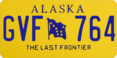 AK license plate GVF764