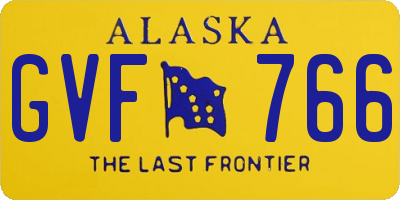 AK license plate GVF766