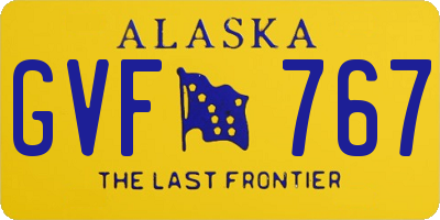 AK license plate GVF767