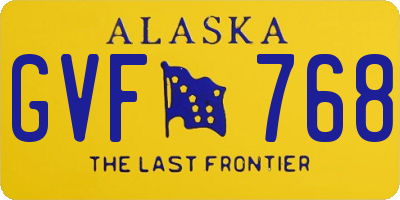 AK license plate GVF768