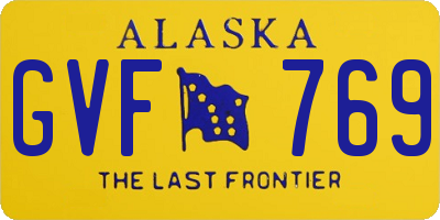 AK license plate GVF769