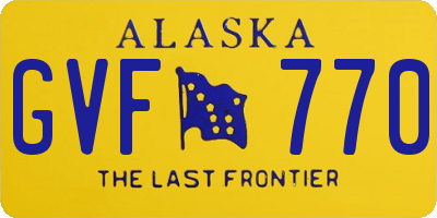 AK license plate GVF770