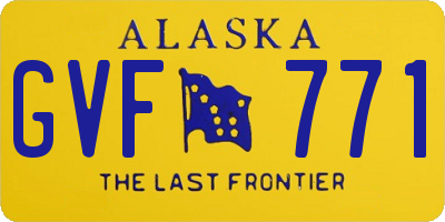 AK license plate GVF771