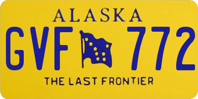 AK license plate GVF772