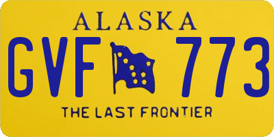 AK license plate GVF773