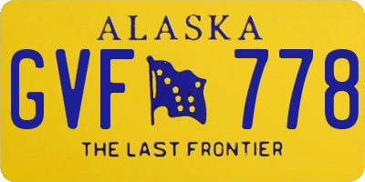 AK license plate GVF778