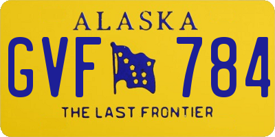 AK license plate GVF784