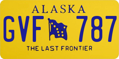 AK license plate GVF787