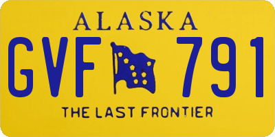 AK license plate GVF791