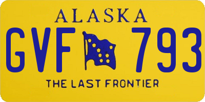 AK license plate GVF793