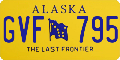 AK license plate GVF795