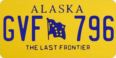 AK license plate GVF796