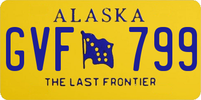 AK license plate GVF799