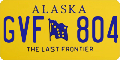 AK license plate GVF804