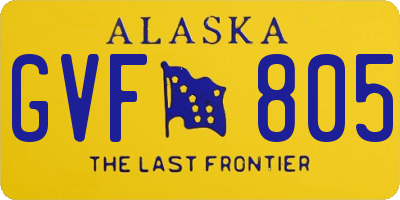 AK license plate GVF805