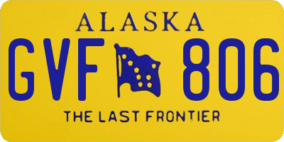 AK license plate GVF806