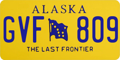 AK license plate GVF809