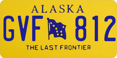 AK license plate GVF812