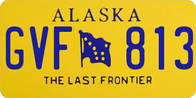 AK license plate GVF813