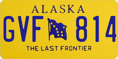 AK license plate GVF814