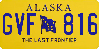 AK license plate GVF816