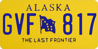 AK license plate GVF817