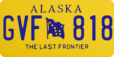 AK license plate GVF818