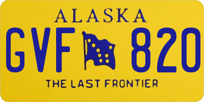 AK license plate GVF820