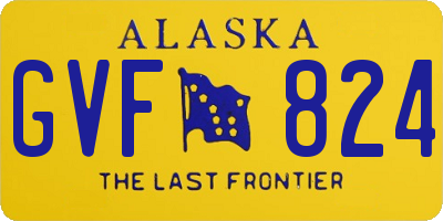 AK license plate GVF824