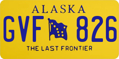 AK license plate GVF826