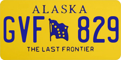 AK license plate GVF829